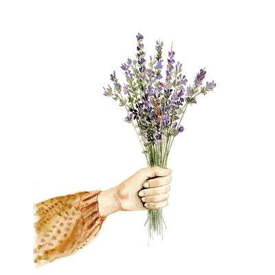 Lavender Bouquet - Wrapped Canvas Painting Print - Image 0