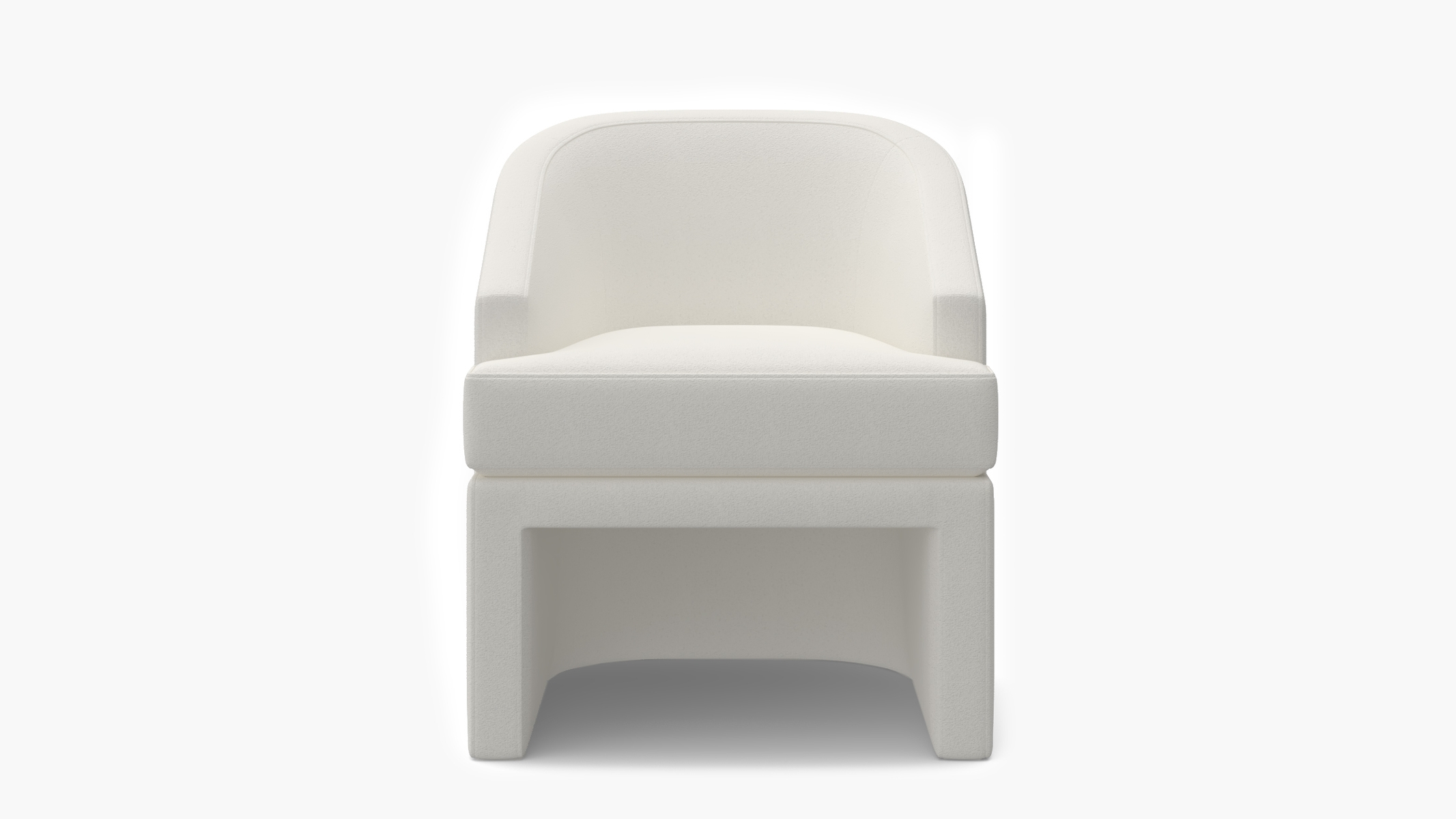 Arco Dining Chair, Snow Boucle - Image 1