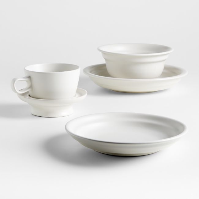Jamesware White Stoneware 5-Piece Place Setting - Image 0