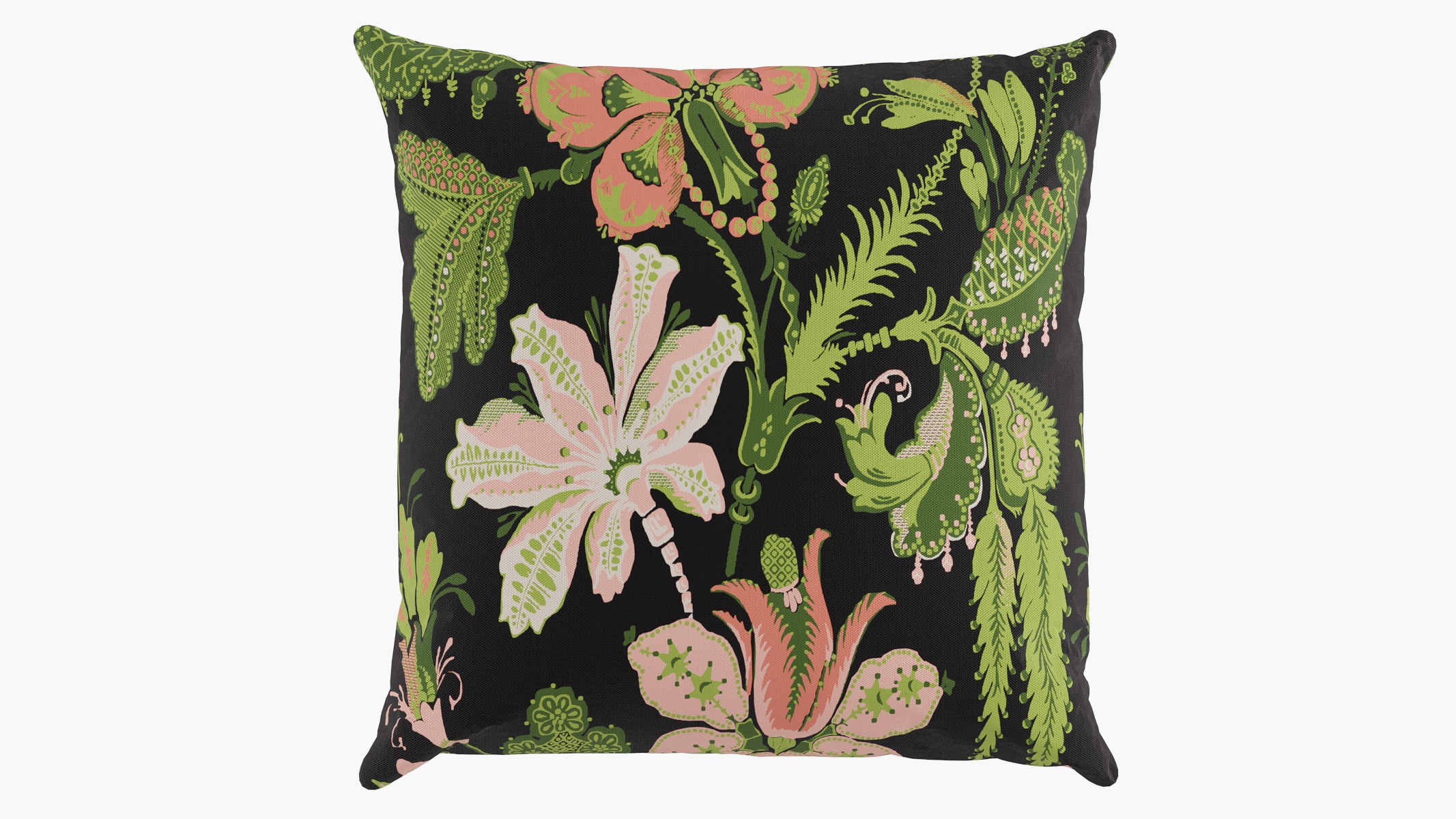 Outdoor 16" Throw Pillow, Coral Onyx Rossetta, 16" x 16" - Image 0