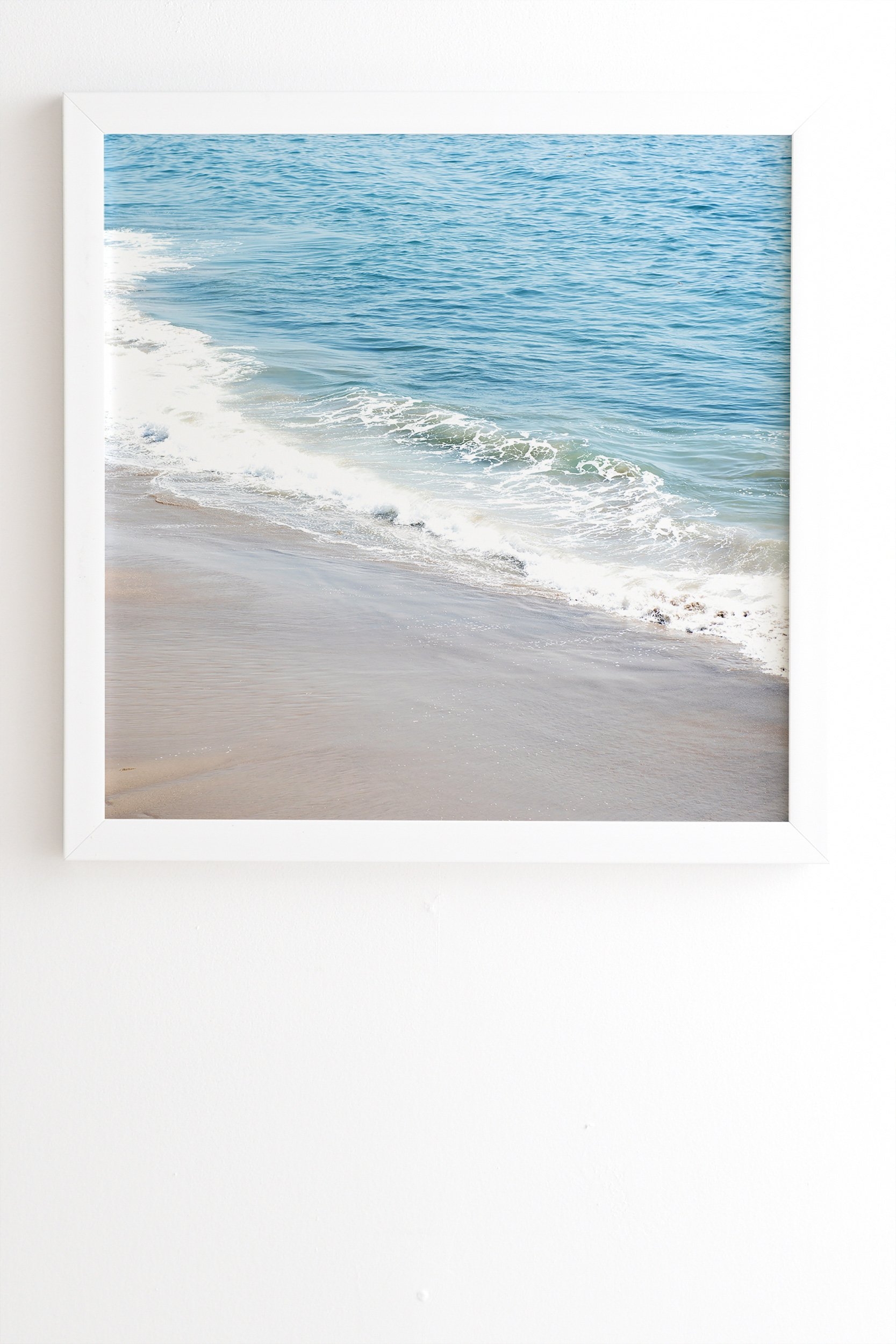 Bree Madden Ocean Breeze White Framed Wall Art - 30" x 30" - Image 0