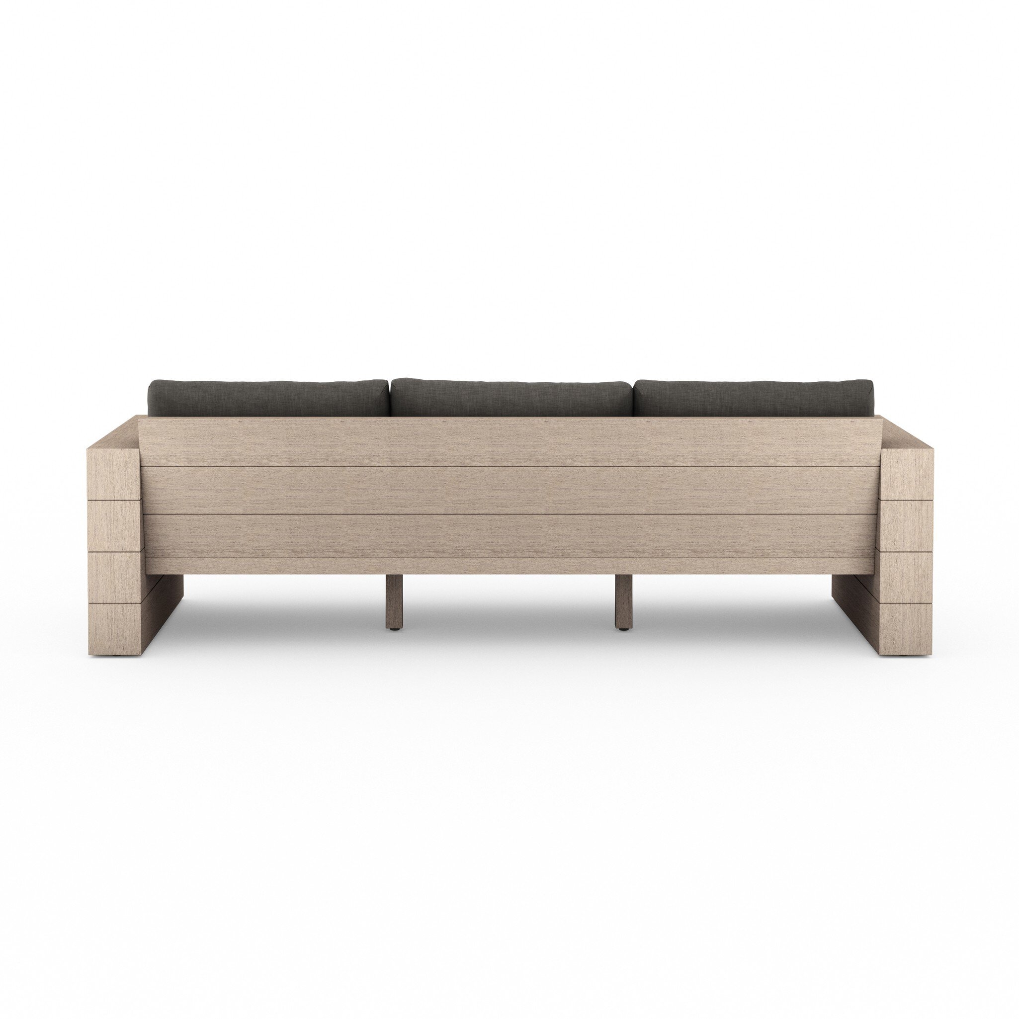 Leroy Outdoor Sofa, Washed Brown - Venao Charcoal - Image 3