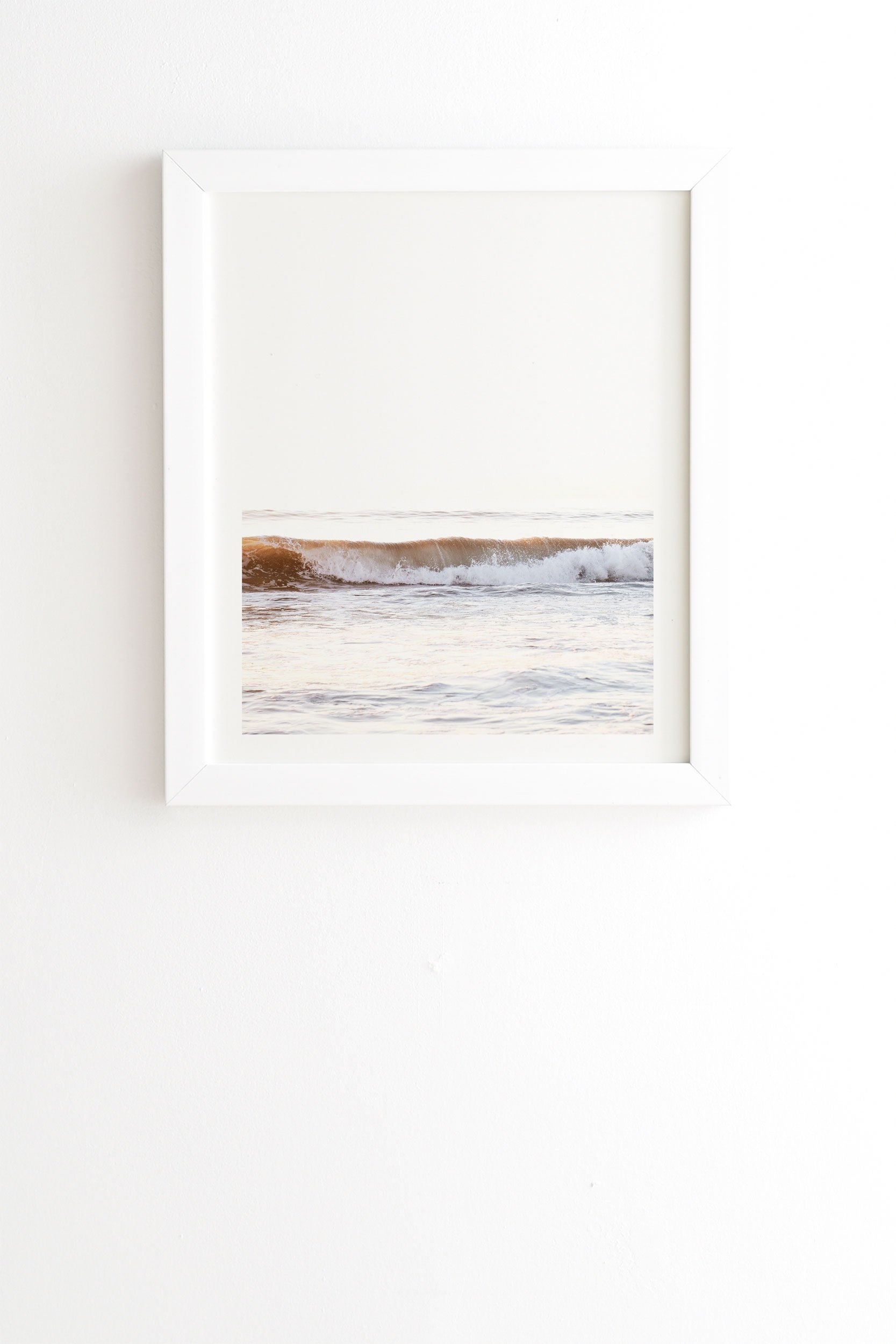 Minimalist Wave by Bree Madden - Framed Wall Art Basic White 19" x 22.4" - Image 0