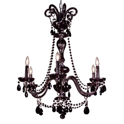 Monte Carlo Elite 6 - Light Candle Style Class / Traditional Chandelier with Crystal Accents - Image 0