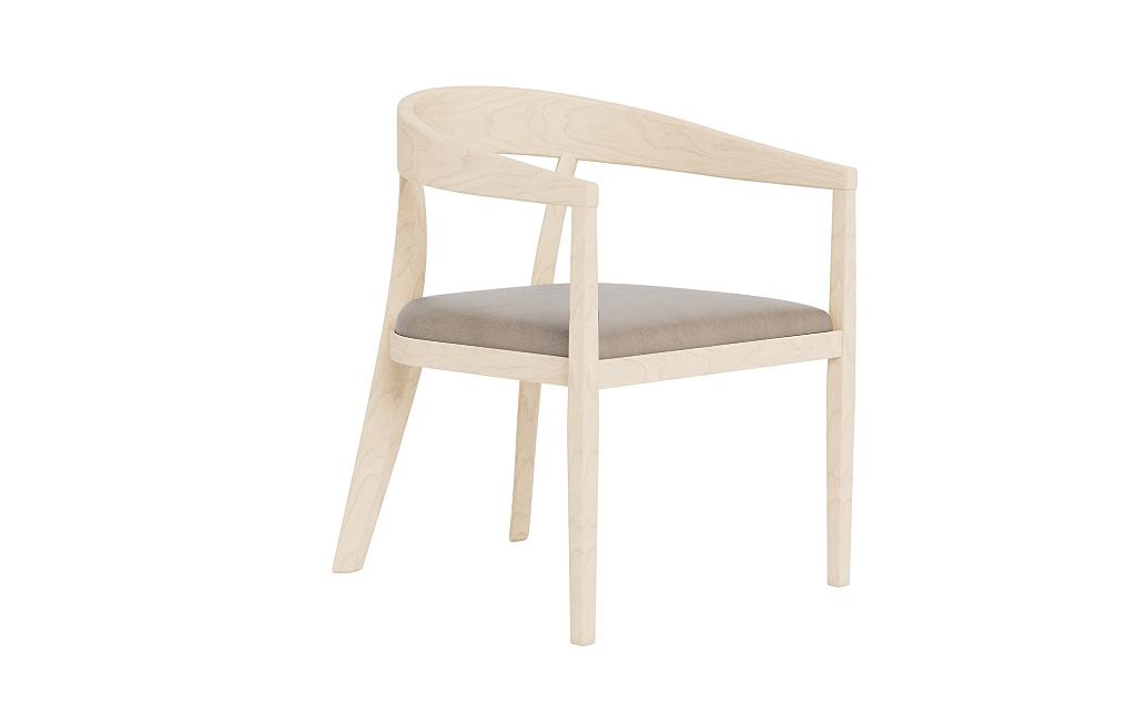 Monroe Leather Wood Framed Upholstered Chair - Image 1