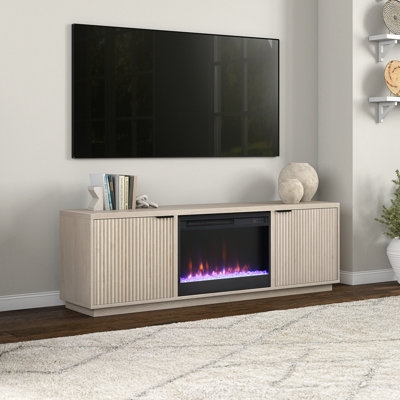 Yorklynville Rectangular TV Stand with 26" Crystal Fireplace for TV's up to 78" - Image 0
