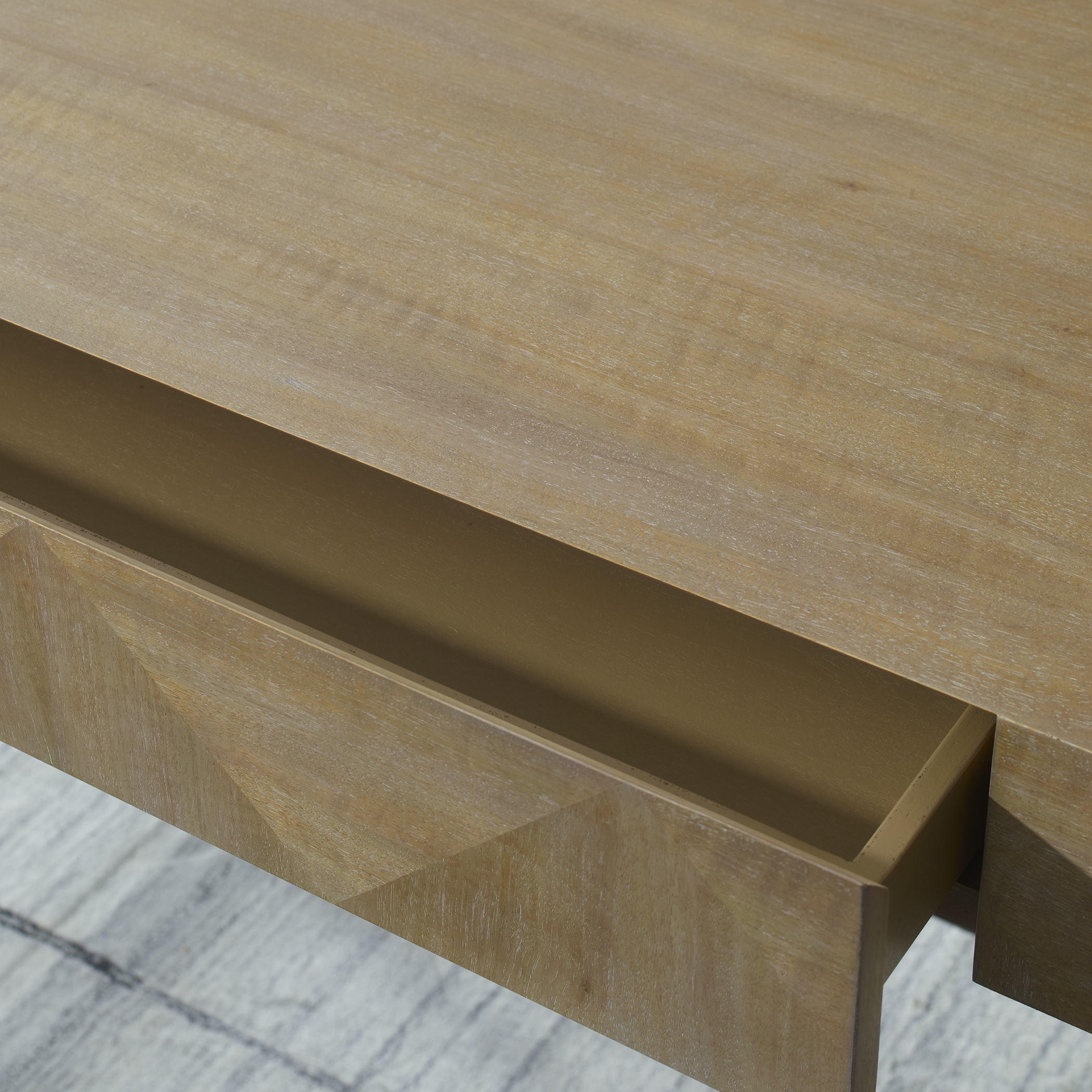 Aristotle Natuiral Wood Modern Desk - Image 7