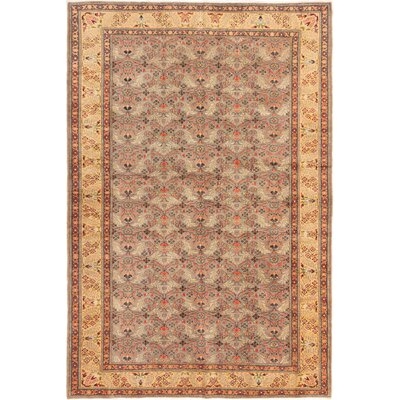 One-of-a-Kind Hugley Hand-Knotted 1970s Hereke Gray/Cream/Copper 6'8" x 9'9" Wool Area Rug - Image 0