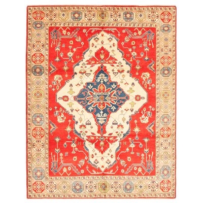 One-of-a-Kind Hekuran Hand-Knotted New Age 8' x 10'2" Wool Area Rug in Red - Image 0
