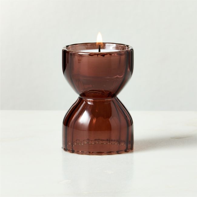 Melina Brown Glass Tealight Candle Holder Small - Image 0