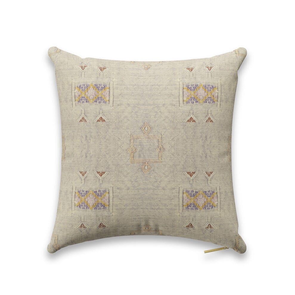 Iris Cactus Silk Pillow by St. Frank | Green | 18" W x 18" H | Cowhide/Silk/Linen - Image 0