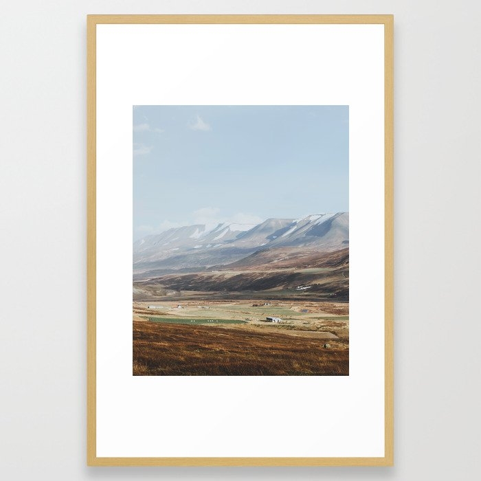 Icelandic Farm Country Framed Art Print by Luke Gram - Conservation Natural - LARGE (Gallery)-26x38 - Image 0