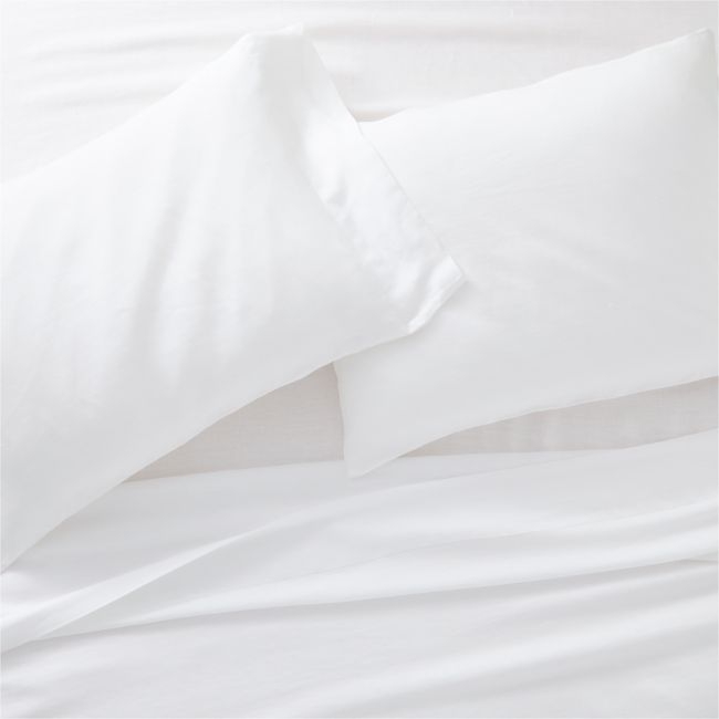 New Natural Hemp White Full Bed Sheet Set - Image 0