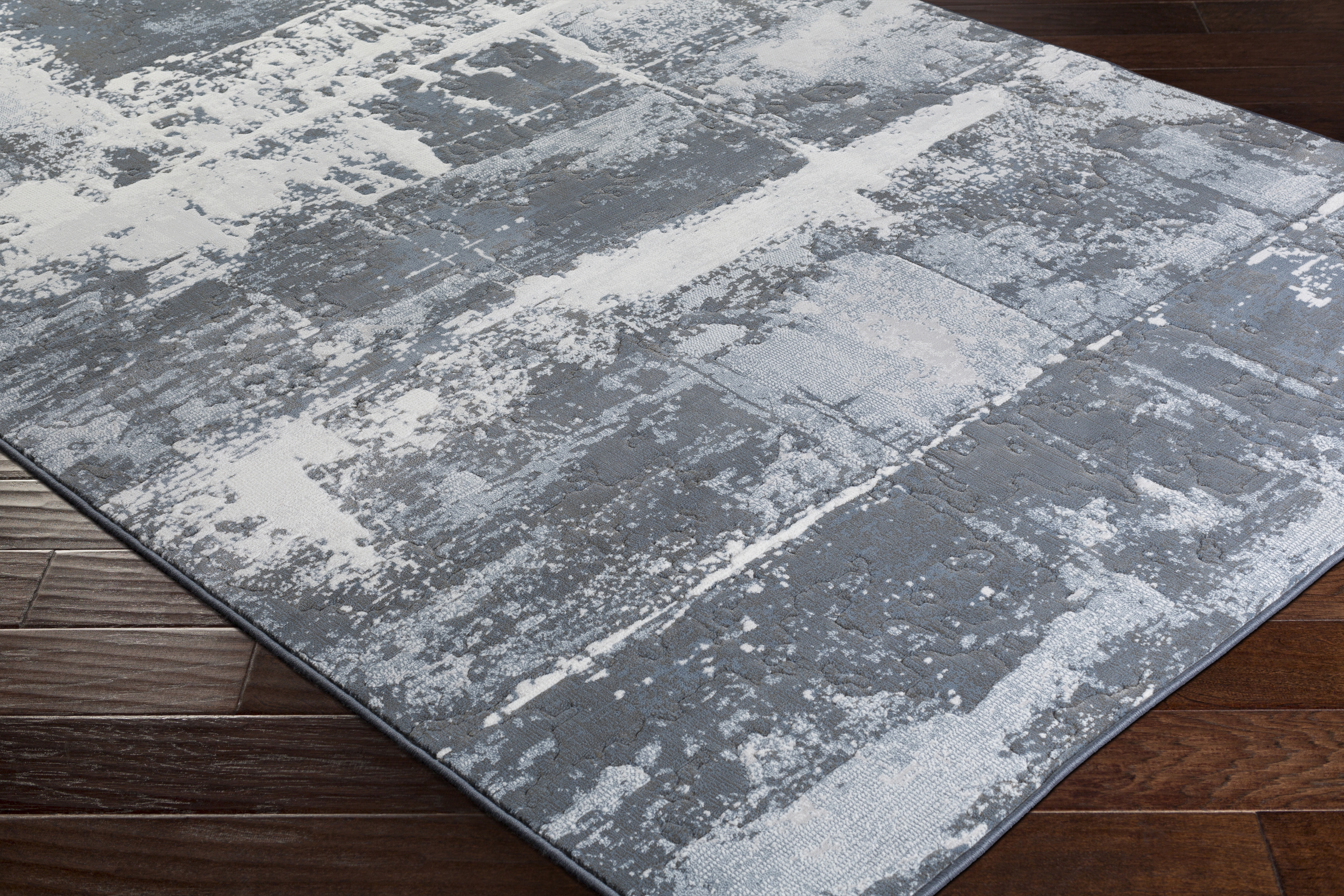 Contempo Blue Indoor 2'7" x 7'10" Machine Woven Rug - Image 6