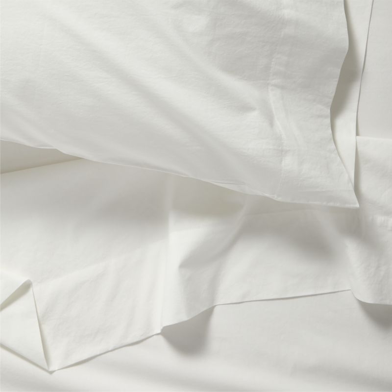 Cozy Cloud Pampas Ivory Washed Organic Cotton Kids Twin Sheet Set - Image 1