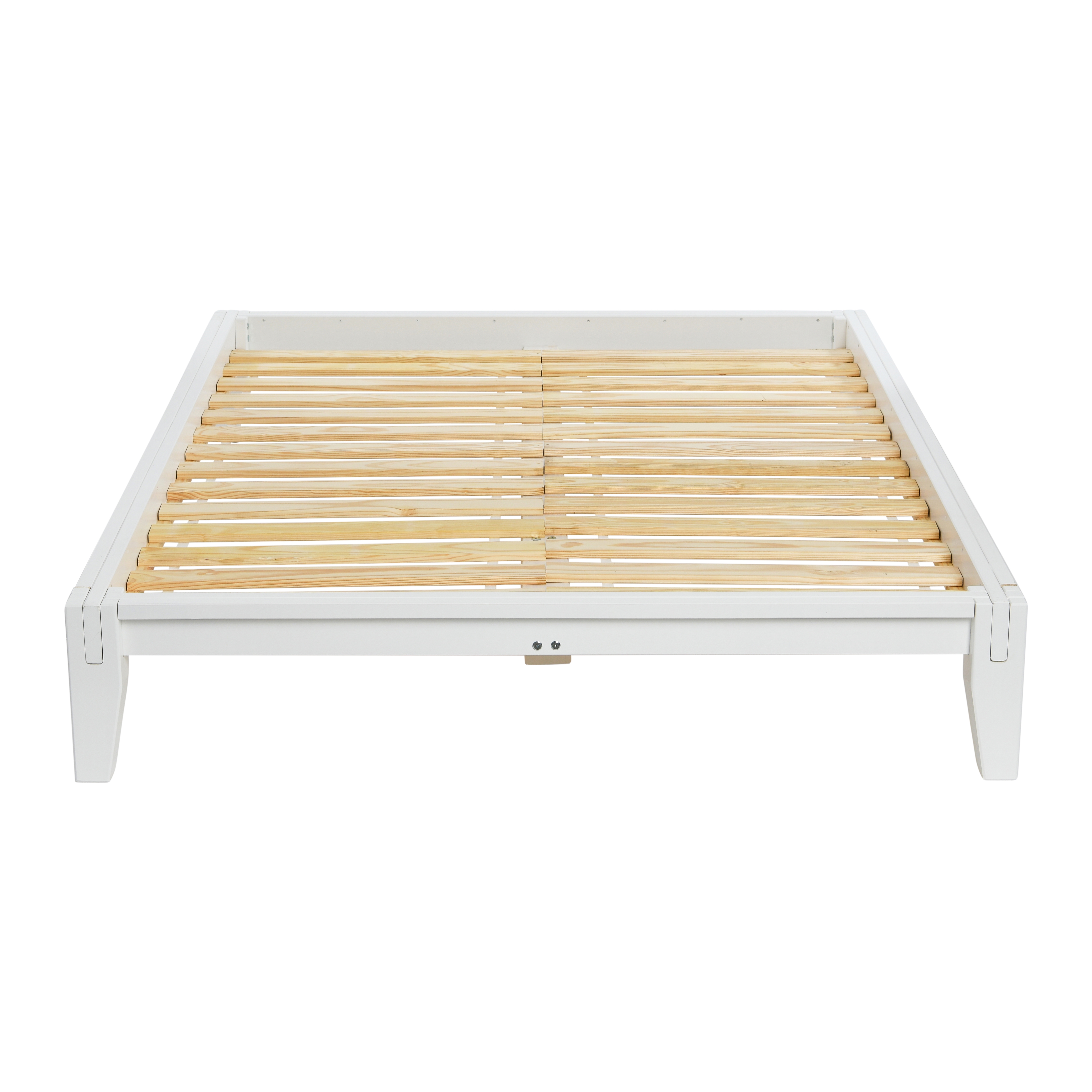 Yume Modern Platform Bed, White, King - Image 0