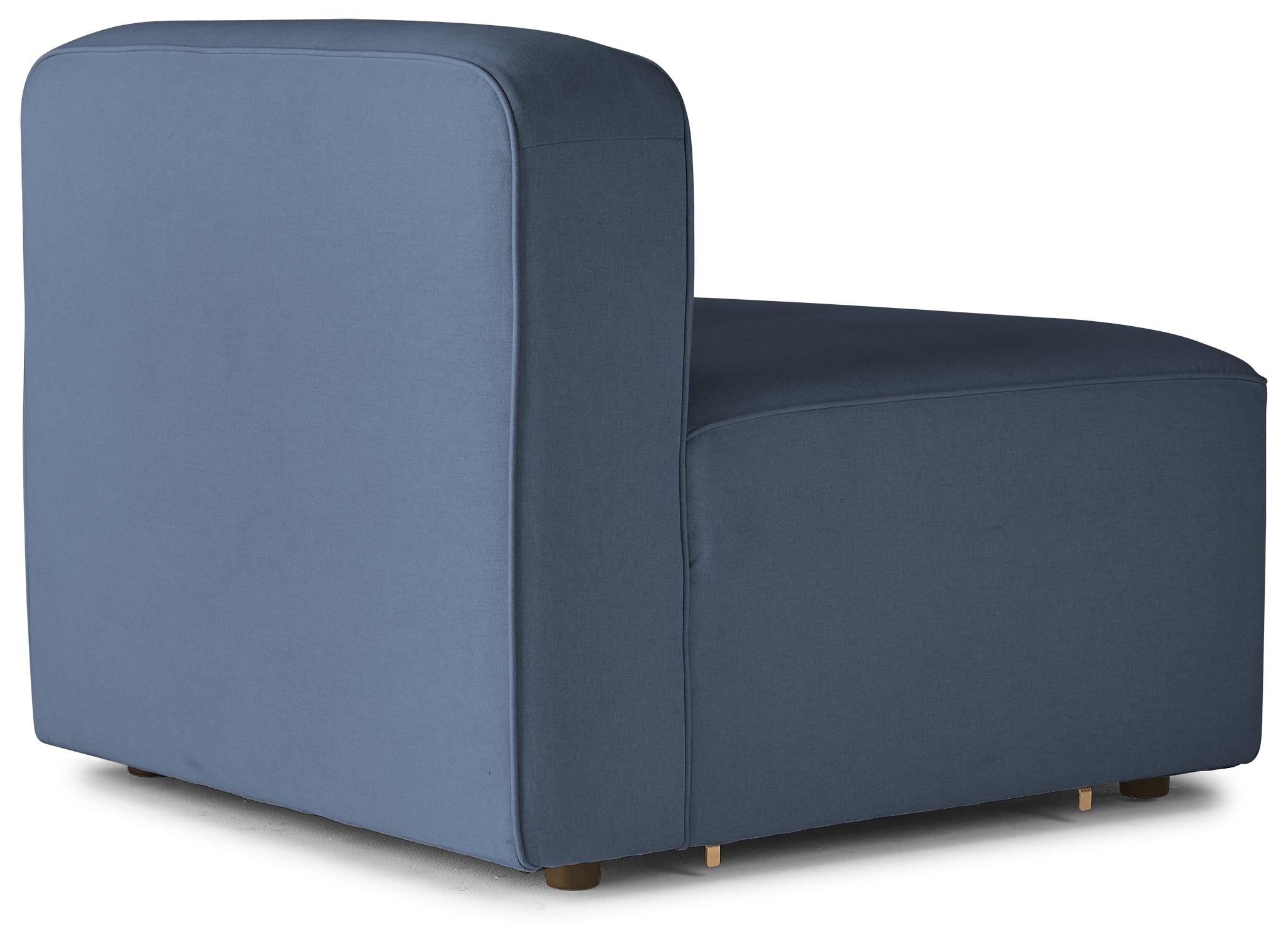 Blue Logan Mid Century Modern Armless Chair - Milo French Blue - Image 3