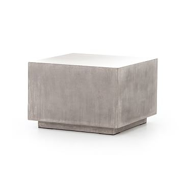 Angled Concrete 24" Outdoor Square Coffee Table - Image 1