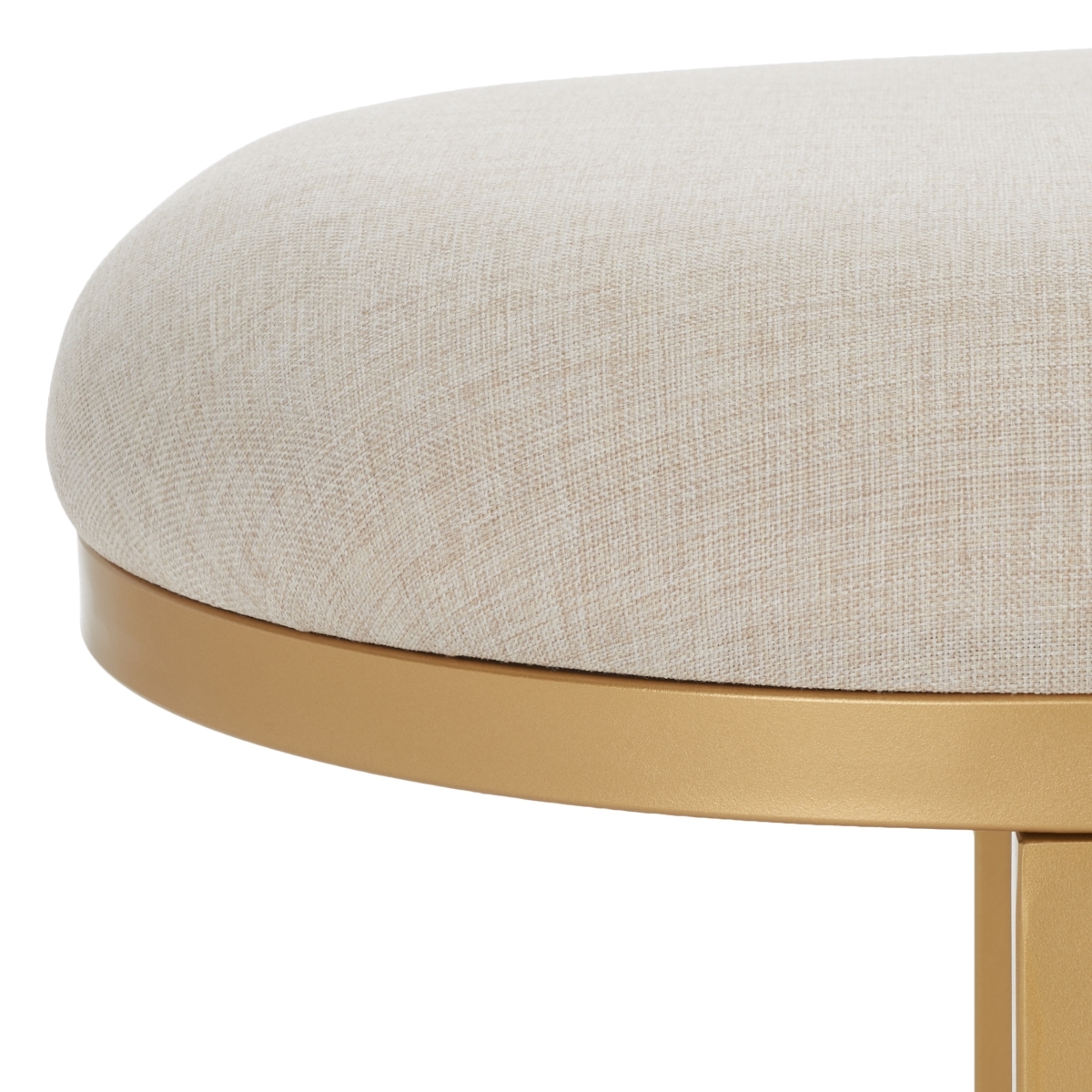 Iona Open Shelf Bench With Cushion - Cream / Natural - Safavieh - Image 2