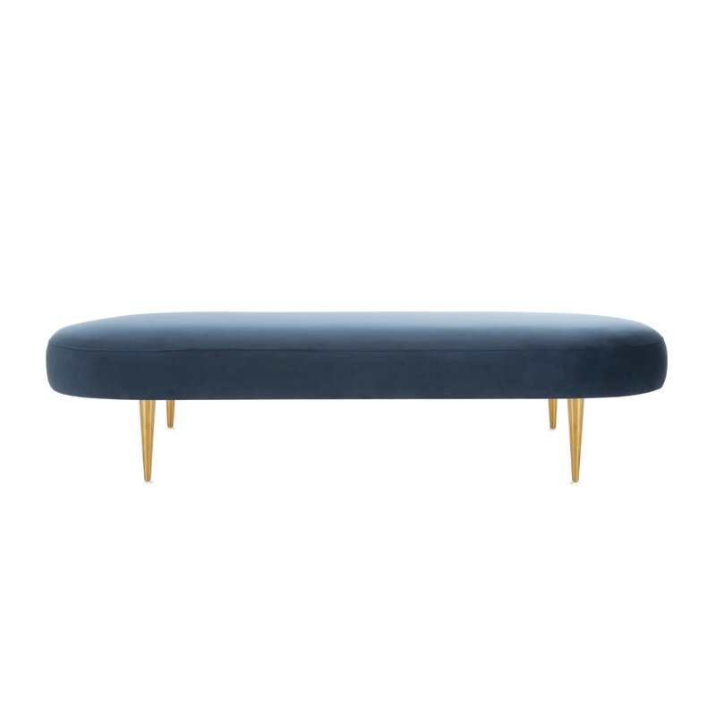 Safavieh Couture Upholstered Bench Upholstery: Navy - Image 0