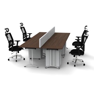 Work Station Compact Space Maximum Collaboration Rectangular Meeting Table Set - Image 0