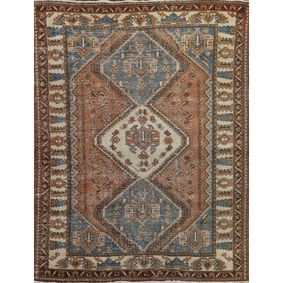 Antique Sirjan Persian Design Area Rug Hand-Knotted 5X6 - Image 0