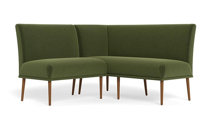 Dorian Upholstered Petite Right Banquette with Tufting Option - Image 1