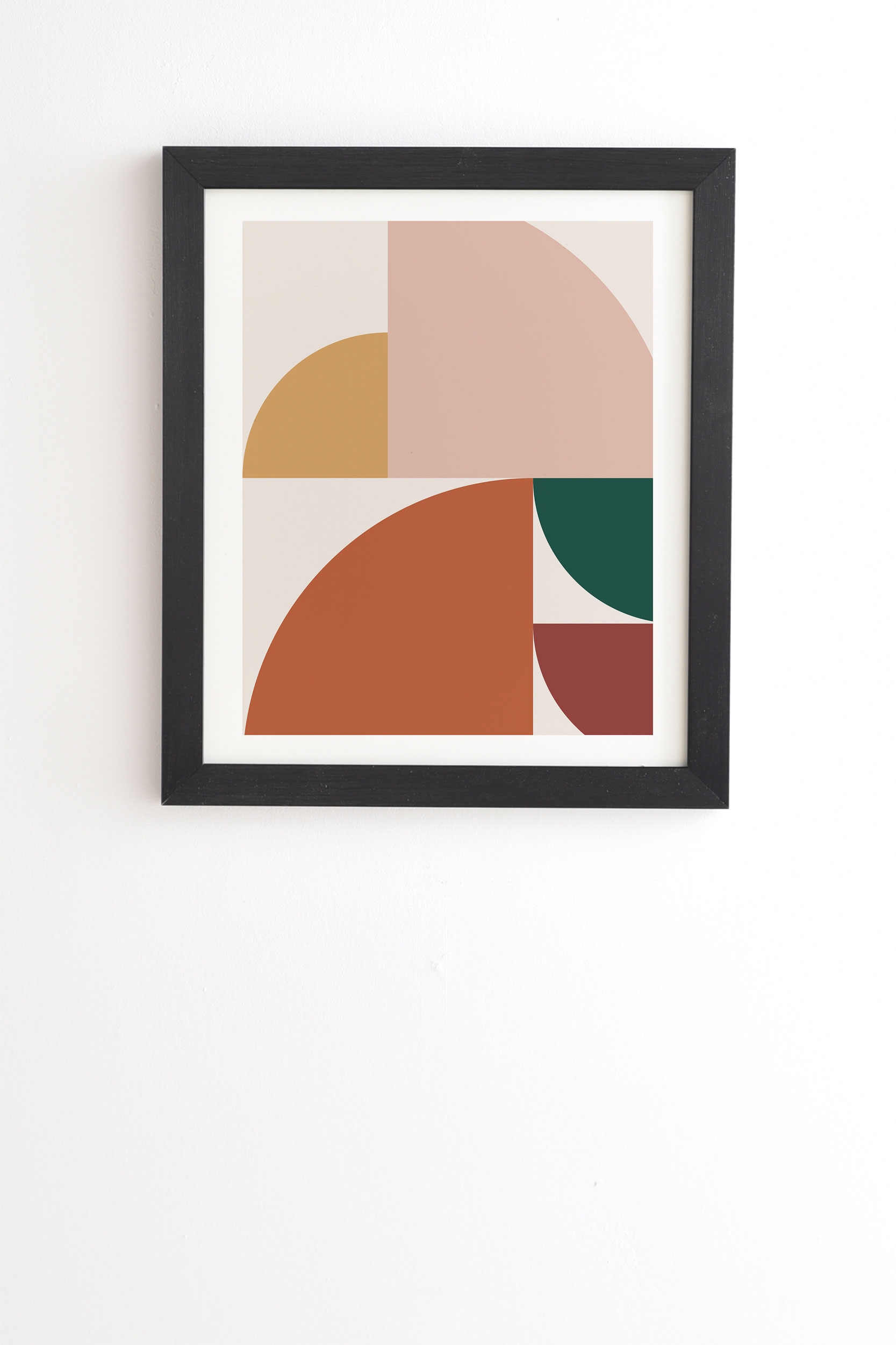 Abstract Geometric 10 by The Old Art Studio - Framed Wall Art Basic Black 20" x 20" - Image 1