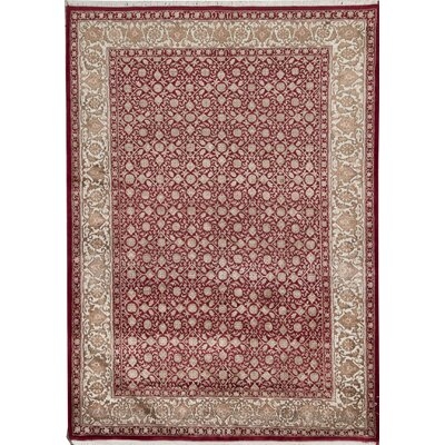 One-of-a-Kind Hand-Knotted Red 5' x 6'10" Area Rug - Image 0