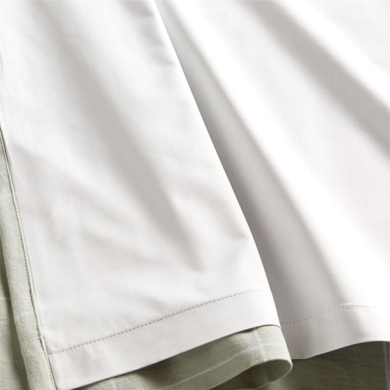 Teal Lattice Herringbone Weave Blackout Curtain Panel 63" - Image 3