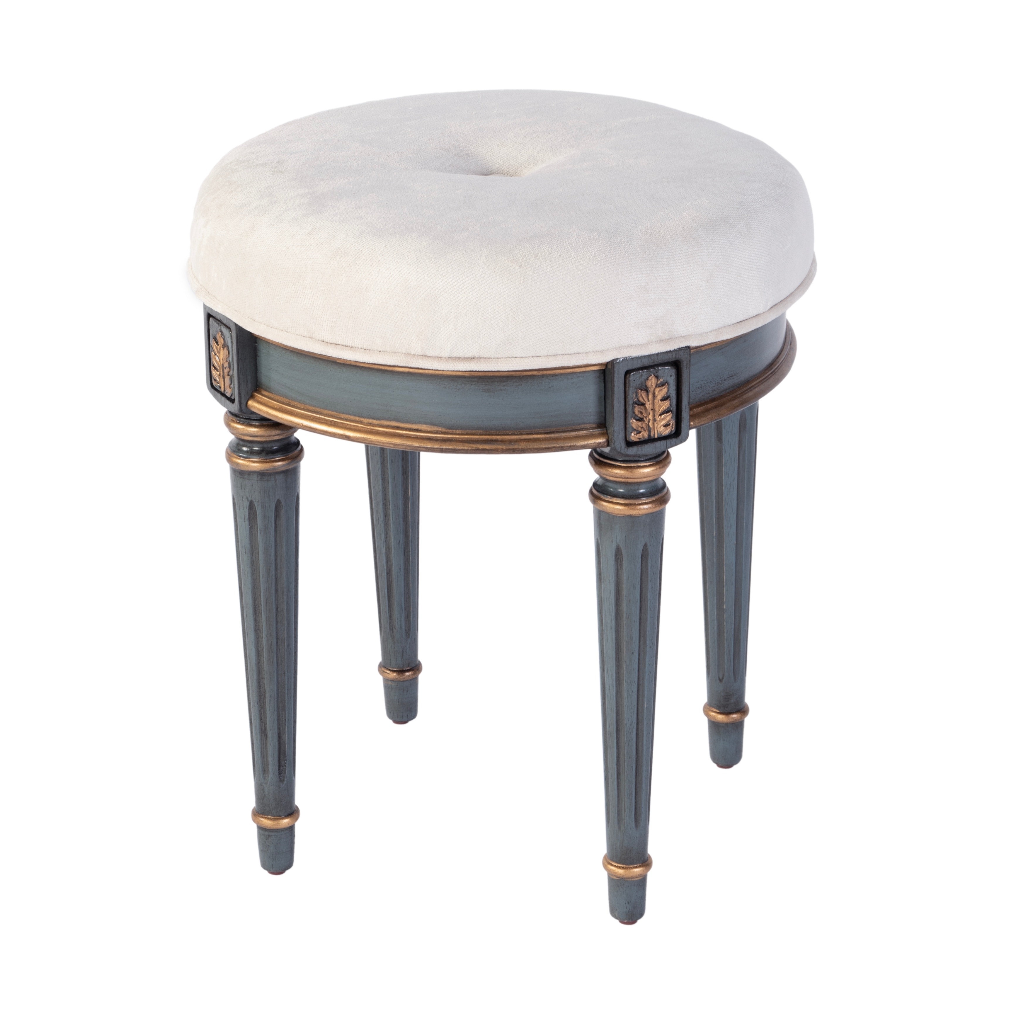 Bernadette Blue Vanity Stool - Image 0