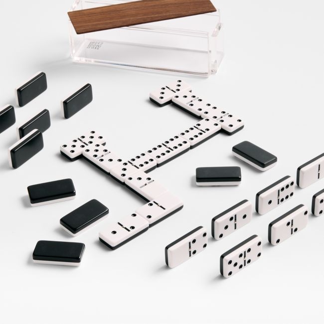 Luxe Dominoes El Tigre Walnut Domino Set Game - Image 0