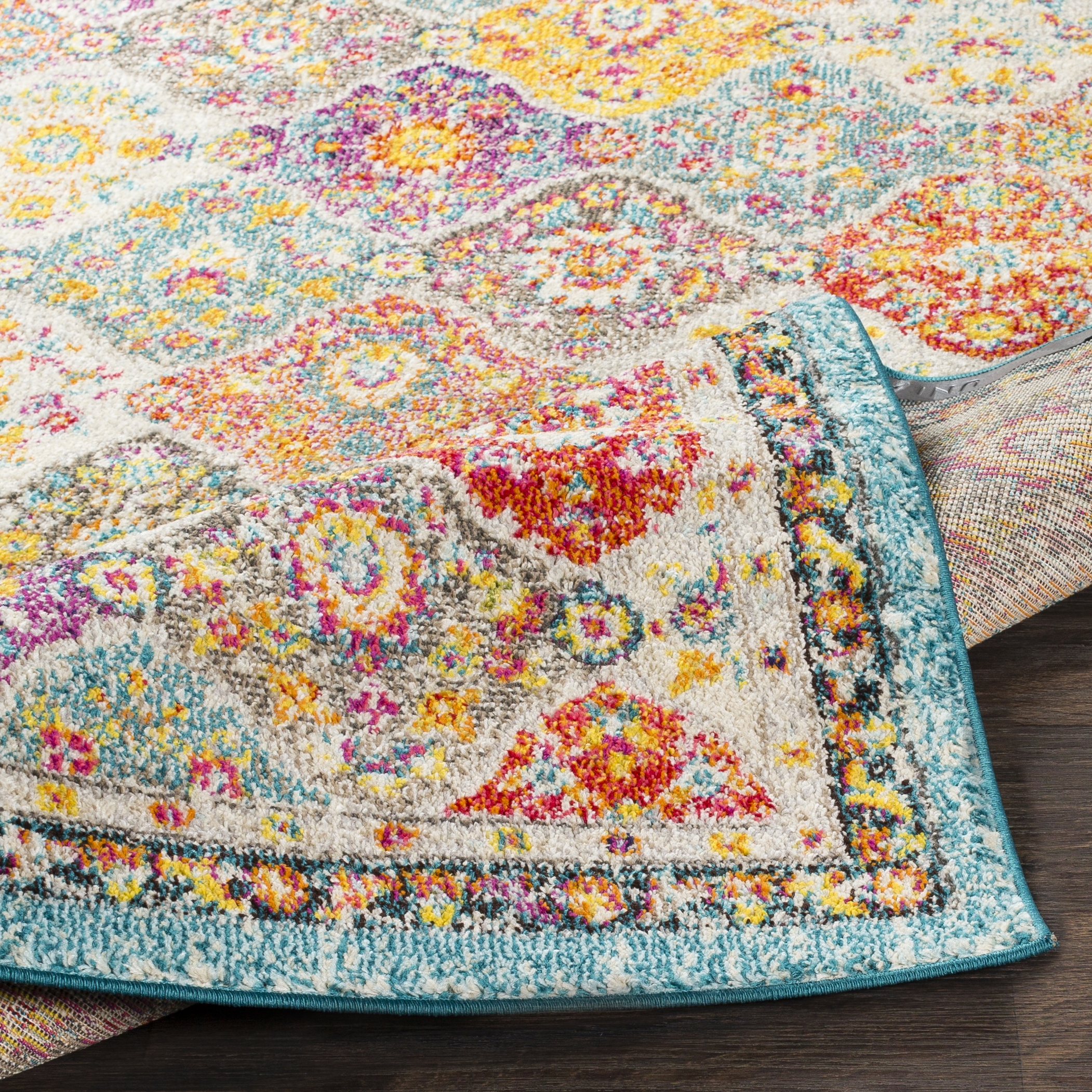 Morocco Green Indoor 6'7" x 9' Machine Woven Rug - Image 4