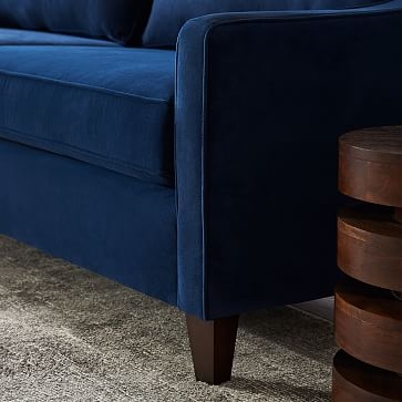 Paidge 81" Sleeper Sofa, Yarn Dyed Linen Weave, Graphite, Taper Chocolate - Image 3