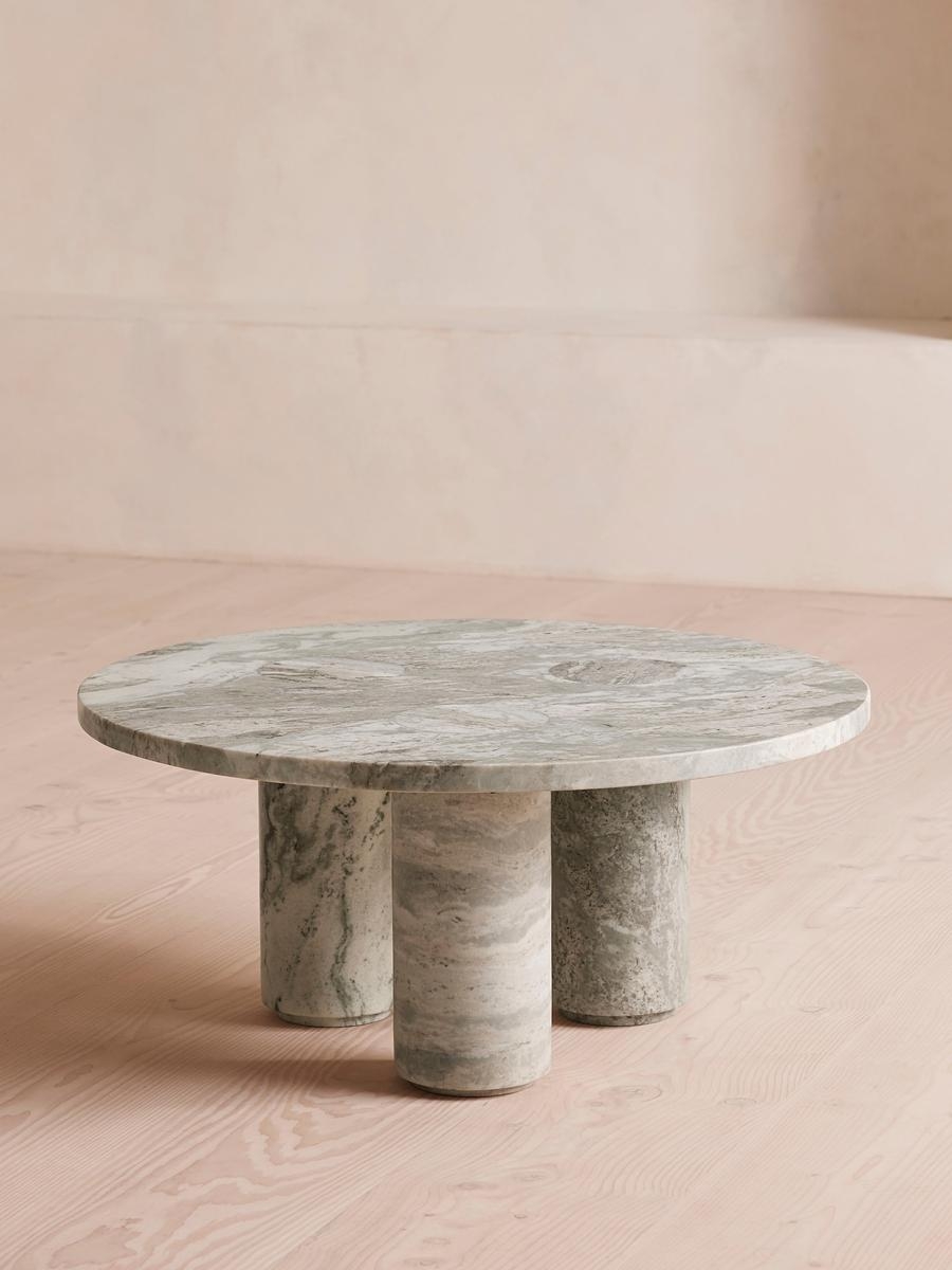Tisbury Coffee Table, Terra Bianca Marble - Image 0