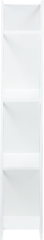White Hi-Gloss V Bookcase-Room Divider - Image 4