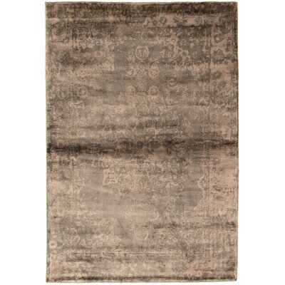 Quinones Oriental Hand-Knotted Brown Area Rug - Image 0