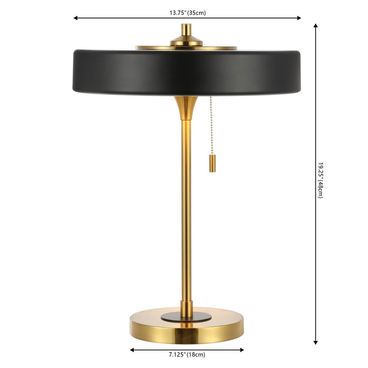 Decker 19.25 Inch Table Lamp - Black/Brass - Image 3