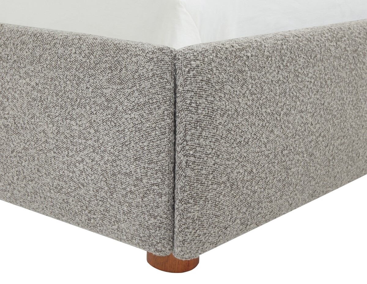 Callahan Boucle King Bed - Light Grey - Image 3