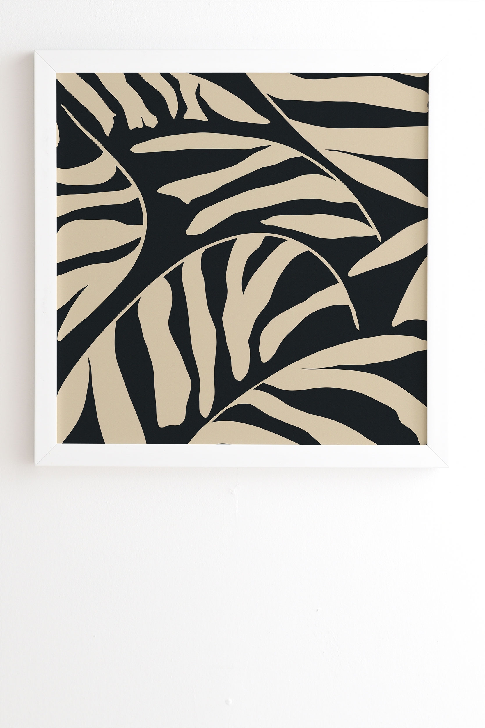 Palm 3 by Jae Polgar - Framed Wall Art Basic White 8" x 9.5" - Image 1