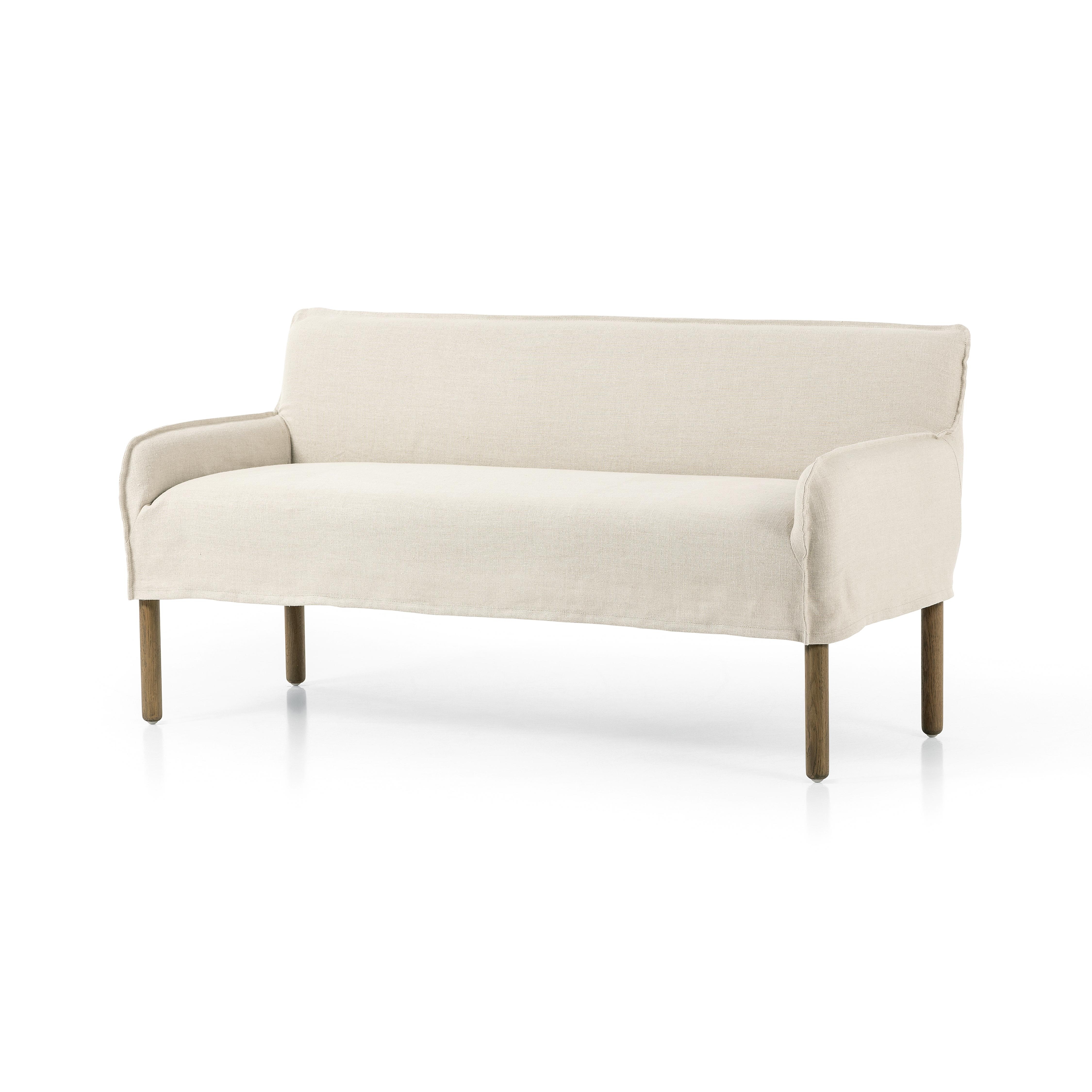 Addington Slipcover Bench-Brussels Ntrl - Image 0
