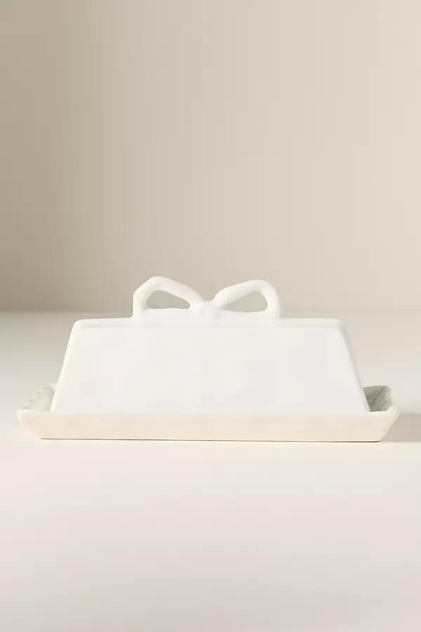 Benedita Bow Ceramic Stoneware Butter Dish - Image 0