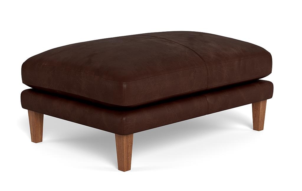 Maxwell Leather Ottoman by Apartment Therapy - Image 1