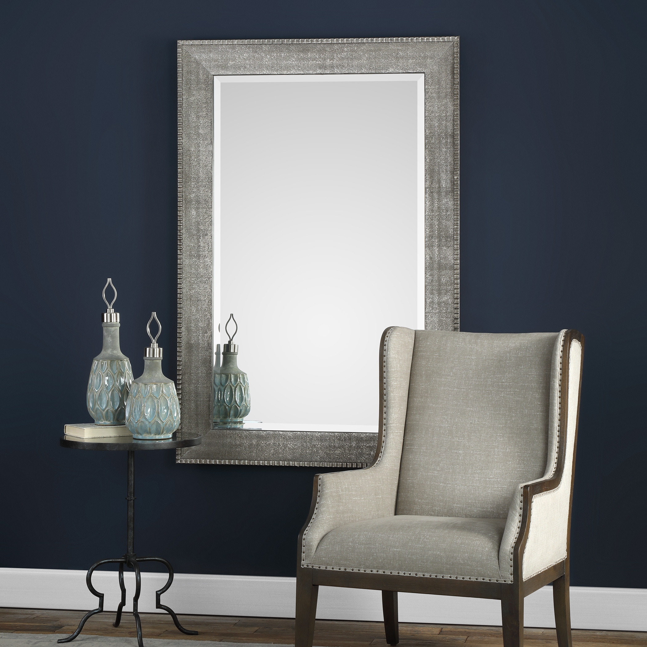 Leiston Metallic Silver Mirror - Image 1
