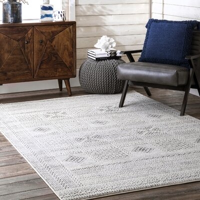 Hileman Geometric Gray/Off White Area Rug - Image 1