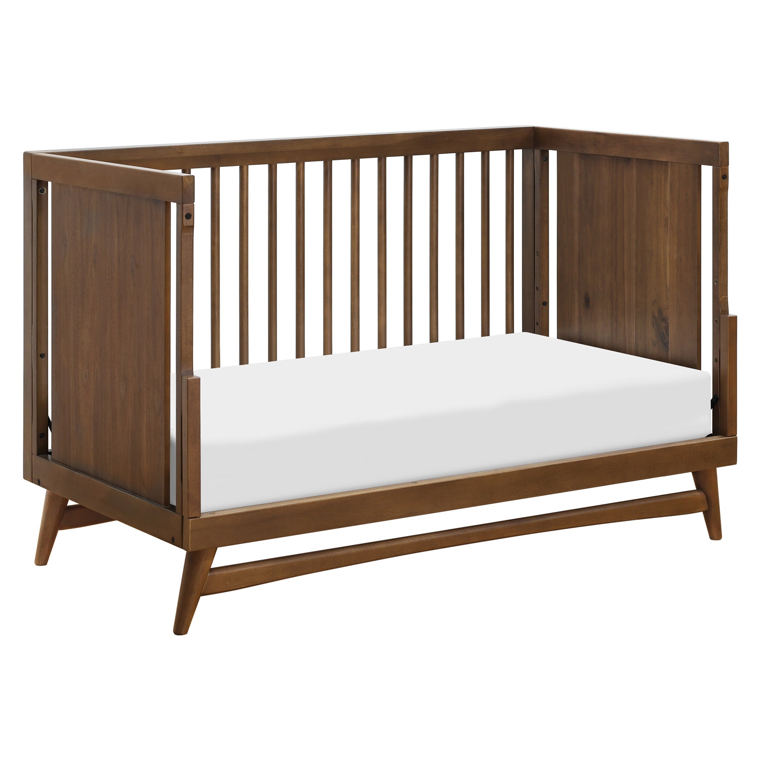 Babyletto Peggy Mid Century Modern Brown Wood Convertible Crib - Image 4