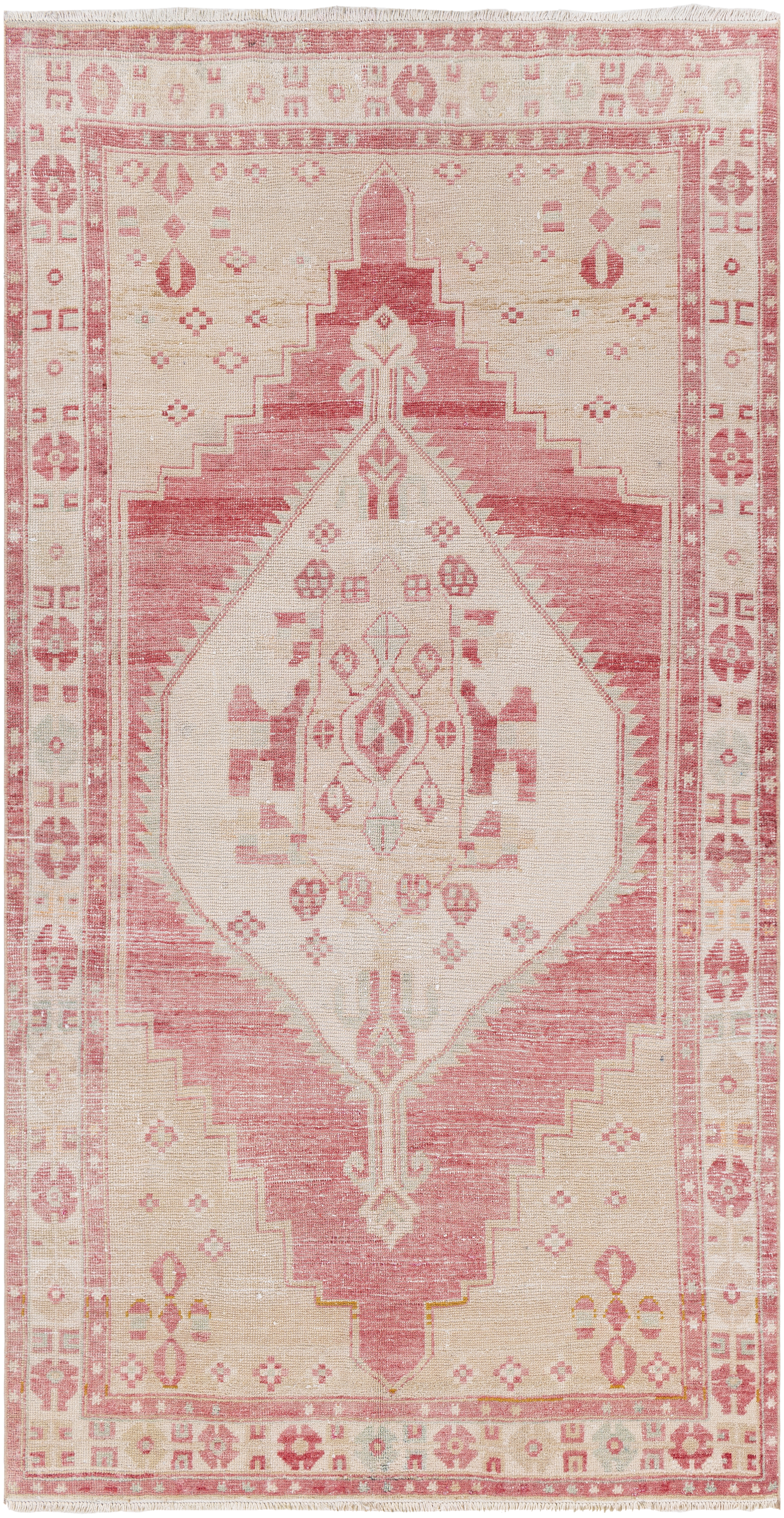 Antique One of a Kind  Indoor 4'10" x 9' Handmade Rug - Image 0