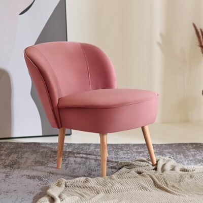 21.6" Wide Tufted Velvet Side Chair - Image 0