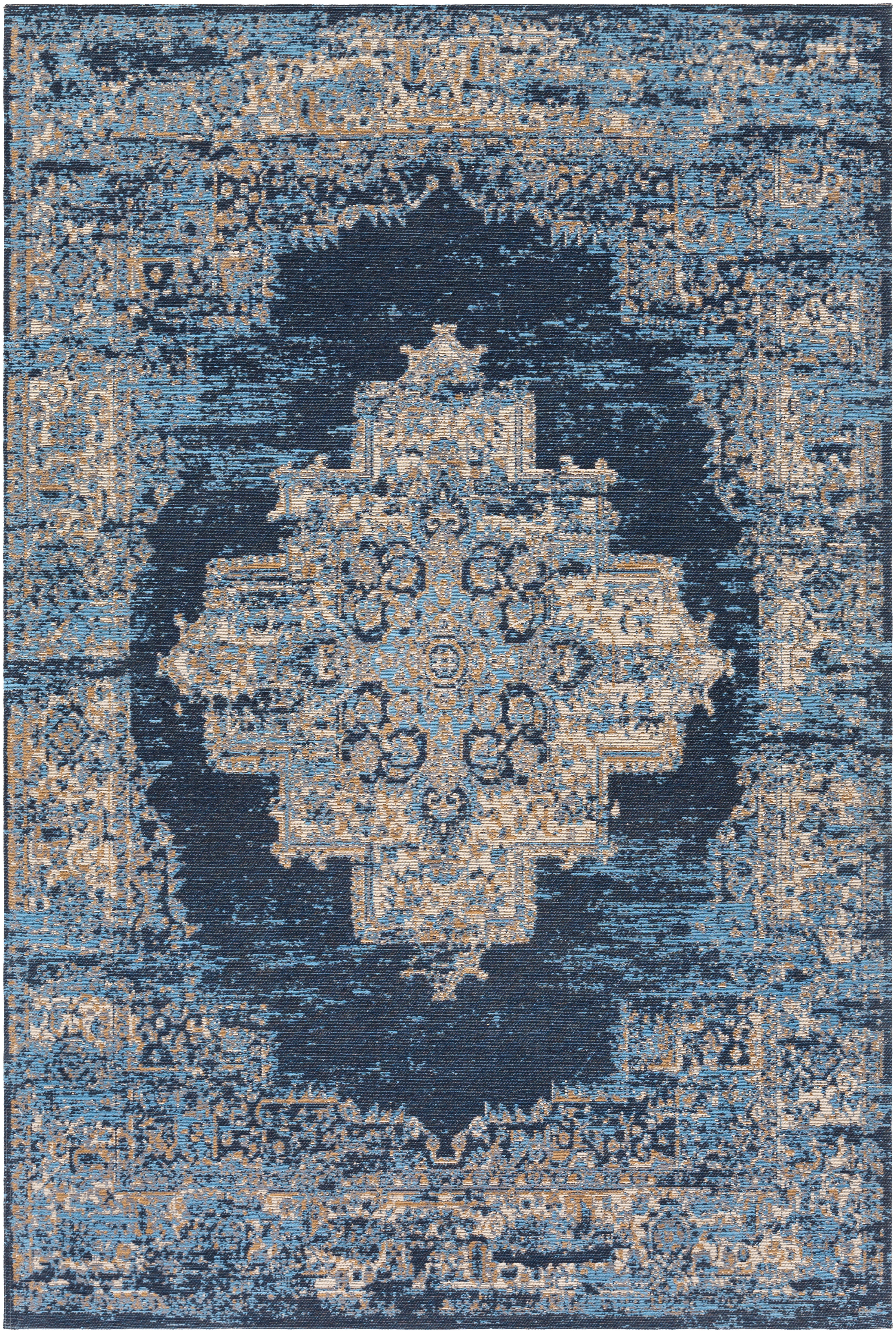Amsterdam Blue Indoor 5' x 7'6" Handmade Rug - Image 0