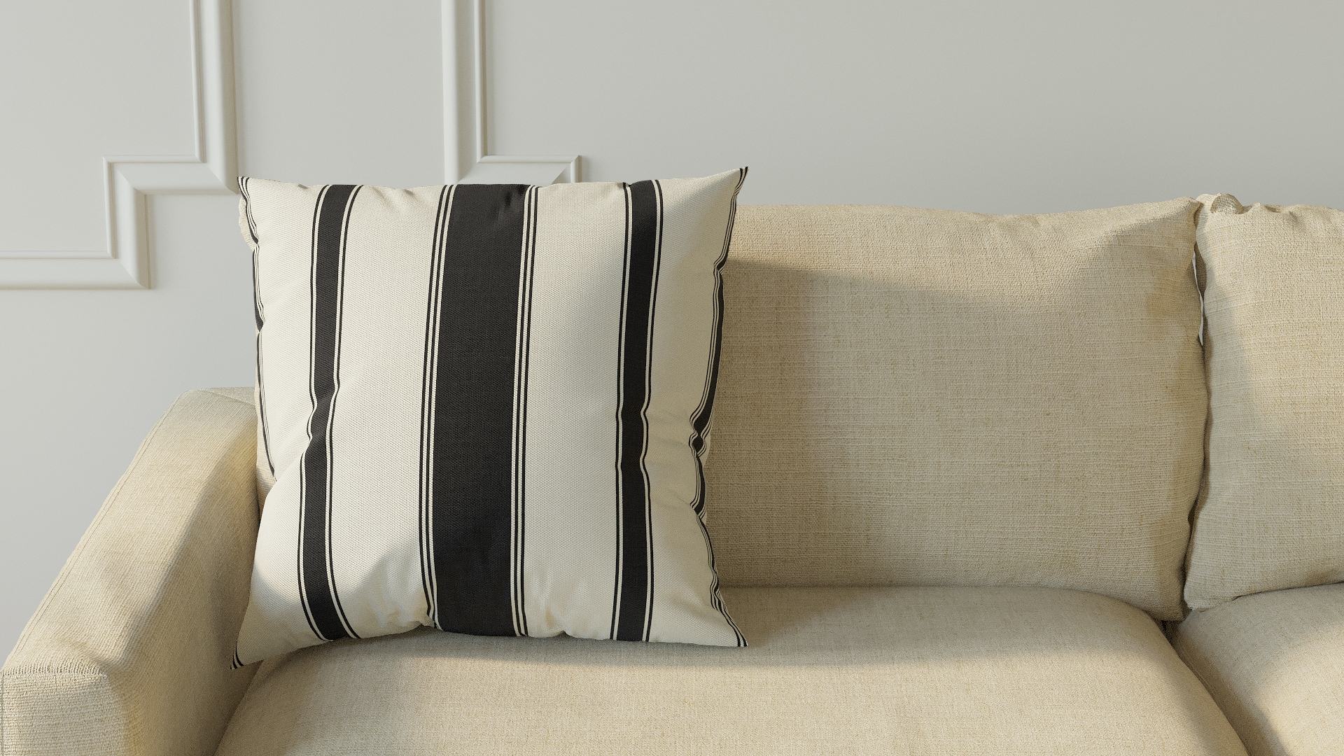 Throw Pillow 20", Ink Clarence Stripe, 20" x 20" - Image 2